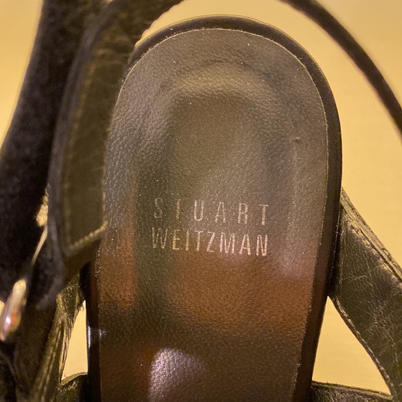 Stuart Weitzman black calf wedge. Worn once. - Picture 6 of 11